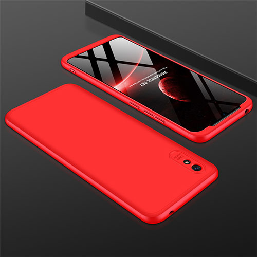 Hard Rigid Plastic Matte Finish Front and Back Cover Case 360 Degrees P03 for Xiaomi Redmi 9AT Red