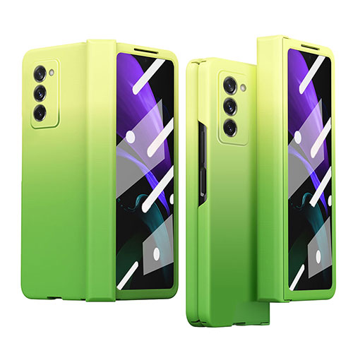 Hard Rigid Plastic Matte Finish Front and Back Cover Case 360 Degrees P04 for Samsung Galaxy Z Fold2 5G Green