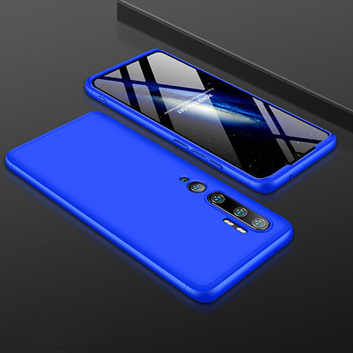 Hard Rigid Plastic Matte Finish Front and Back Cover Case 360 Degrees R01 for Xiaomi Mi Note 10 Pro Blue