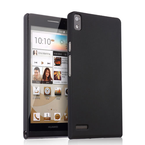 Hard Rigid Plastic Matte Finish Snap On Case for Huawei Ascend P6 Black