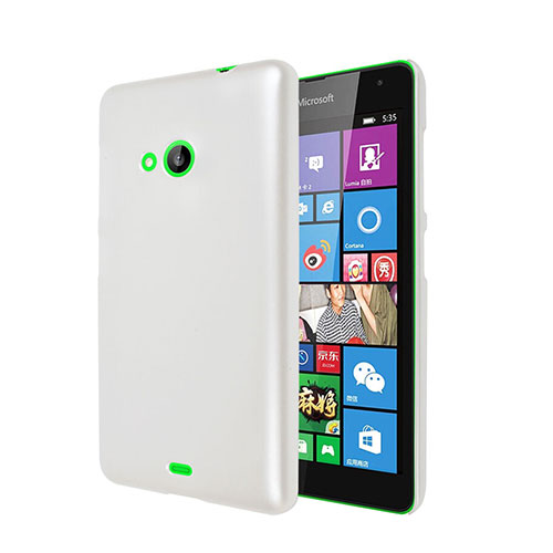Hard Rigid Plastic Matte Finish Snap On Case for Microsoft Lumia 535 White