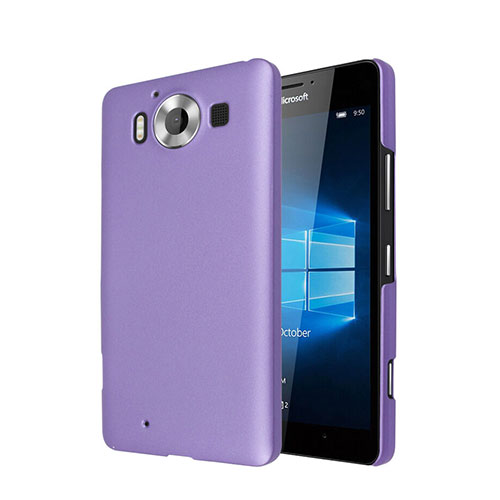 Hard Rigid Plastic Matte Finish Snap On Case for Microsoft Lumia 950 Purple