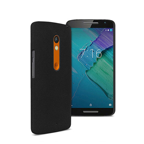 Hard Rigid Plastic Matte Finish Snap On Case for Motorola Moto X Play Black