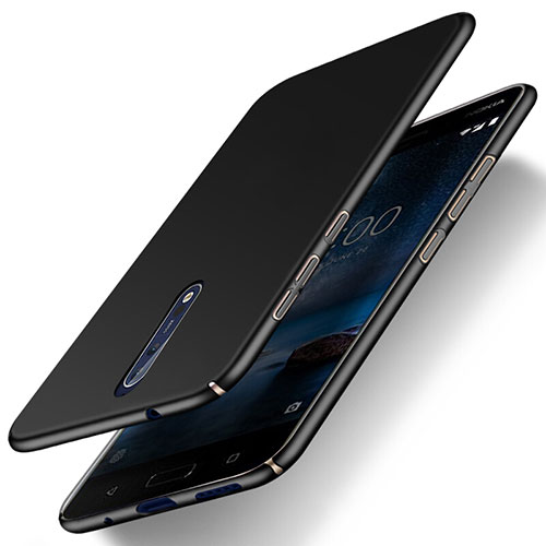 Hard Rigid Plastic Matte Finish Snap On Case for Nokia 8 Black