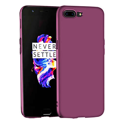 Hard Rigid Plastic Matte Finish Snap On Case for OnePlus 5 Purple