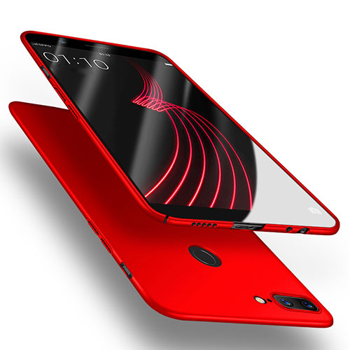 Hard Rigid Plastic Matte Finish Snap On Case for OnePlus 5T A5010 Red