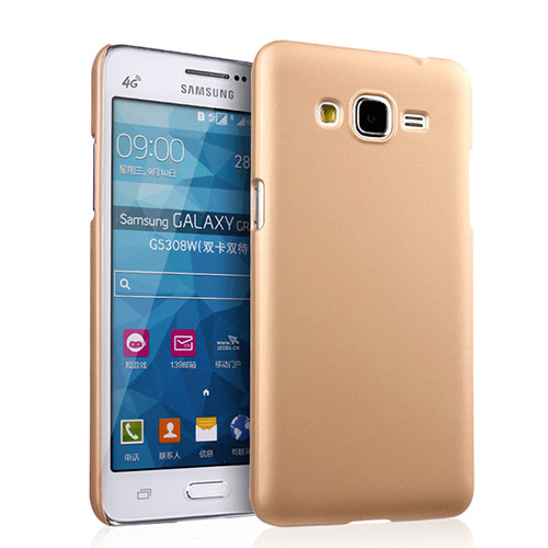 Hard Rigid Plastic Matte Finish Snap On Case for Samsung Galaxy Grand Prime SM-G530H Gold