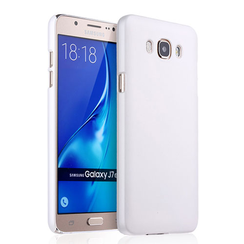 Hard Rigid Plastic Matte Finish Snap On Case for Samsung Galaxy J7 (2016) J710F J710FN White