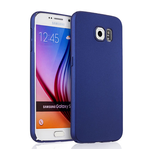 Hard Rigid Plastic Matte Finish Snap On Case for Samsung Galaxy S6 Duos SM-G920F G9200 Blue