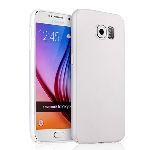 Hard Rigid Plastic Matte Finish Snap On Case for Samsung Galaxy S6 SM-G920 White