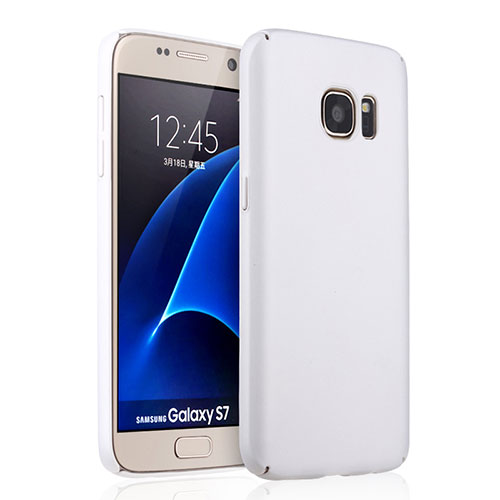 Hard Rigid Plastic Matte Finish Snap On Case for Samsung Galaxy S7 G930F G930FD White