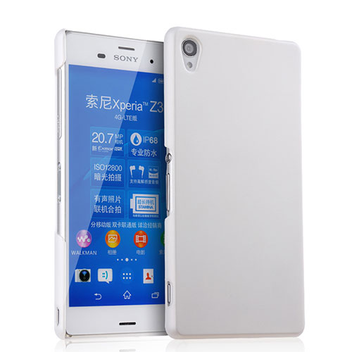 Hard Rigid Plastic Matte Finish Snap On Case for Sony Xperia Z3 White