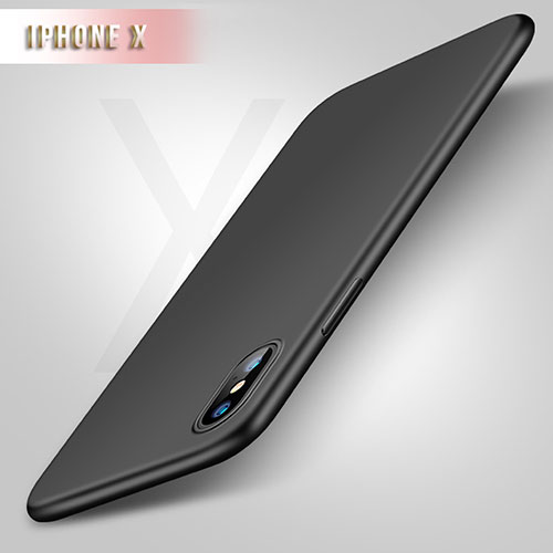 Hard Rigid Plastic Matte Finish Snap On Case M01 for Apple iPhone Xs Black