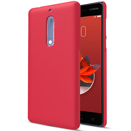 Hard Rigid Plastic Matte Finish Snap On Case M01 for Nokia 5 Red