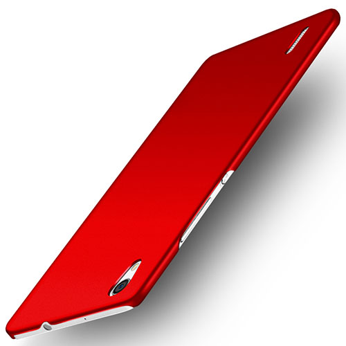 Hard Rigid Plastic Matte Finish Snap On Case M02 for Huawei Ascend P7 Red