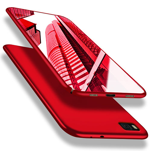 Hard Rigid Plastic Matte Finish Snap On Case M02 for Huawei P8 Red