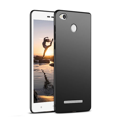Hard Rigid Plastic Matte Finish Snap On Case M02 for Xiaomi Redmi 3S Prime Black