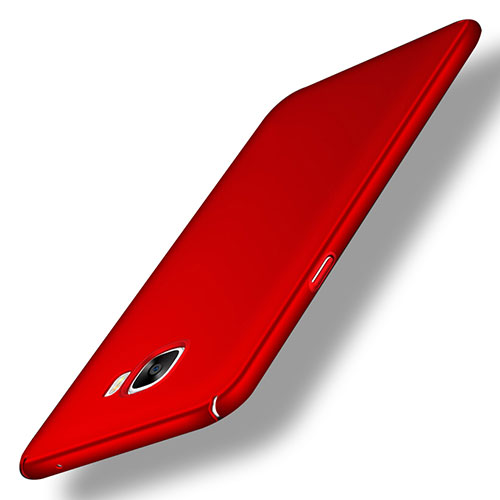 Hard Rigid Plastic Matte Finish Snap On Case M04 for Samsung Galaxy C7 SM-C7000 Red