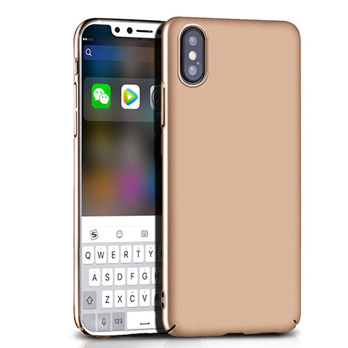 Hard Rigid Plastic Matte Finish Snap On Case M10 for Apple iPhone Xs Gold