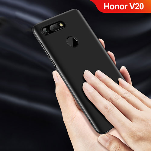 Hard Rigid Plastic Matte Finish Snap On Case Q04 for Huawei Honor V20 Black