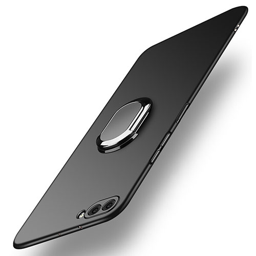 Hard Rigid Plastic Matte Finish Snap On Case with Finger Ring Stand for Huawei Nova 2S Black