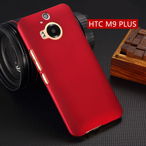 Hard Rigid Plastic Matte Finish Snap On Cover for HTC One M9 Plus Red