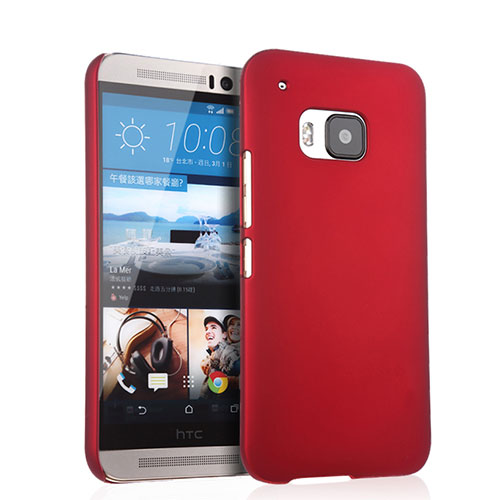 Hard Rigid Plastic Matte Finish Snap On Cover for HTC One M9 Red