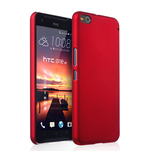 Hard Rigid Plastic Matte Finish Snap On Cover for HTC One X9 Red