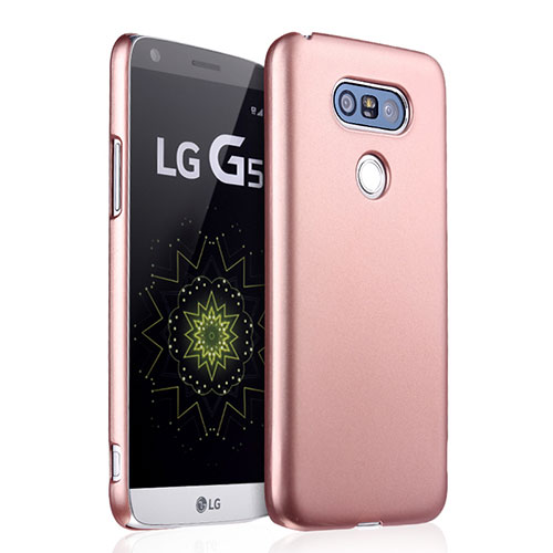 Hard Rigid Plastic Matte Finish Snap On Cover for LG G5 Rose Gold