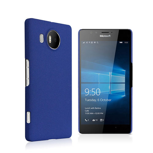 Hard Rigid Plastic Matte Finish Snap On Cover for Microsoft Lumia 950 XL Blue