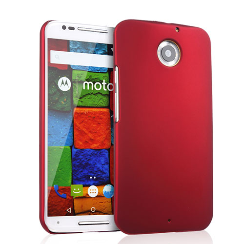 Hard Rigid Plastic Matte Finish Snap On Cover for Motorola Moto X (2nd Gen) Red