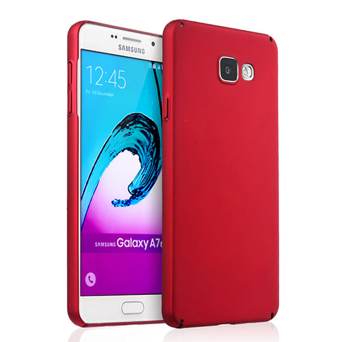 Hard Rigid Plastic Matte Finish Snap On Cover for Samsung Galaxy A7 (2016) A7100 Red