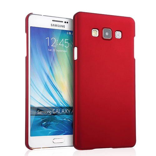 Hard Rigid Plastic Matte Finish Snap On Cover for Samsung Galaxy A7 SM-A700 Red