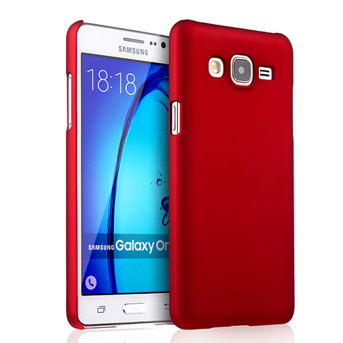 Hard Rigid Plastic Matte Finish Snap On Cover for Samsung Galaxy On5 Pro Red