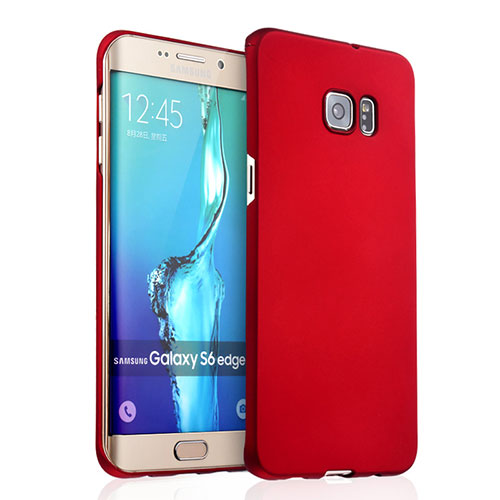 Hard Rigid Plastic Matte Finish Snap On Cover for Samsung Galaxy S6 Edge+ Plus SM-G928F Red