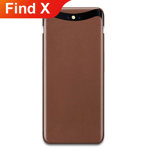 Hard Rigid Plastic Matte Finish Twill Snap On Case for Oppo Find X Brown