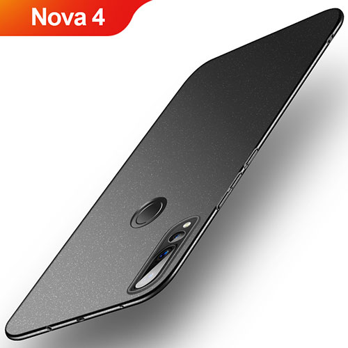 Hard Rigid Plastic Quicksand Cover Case for Huawei Nova 4 Black