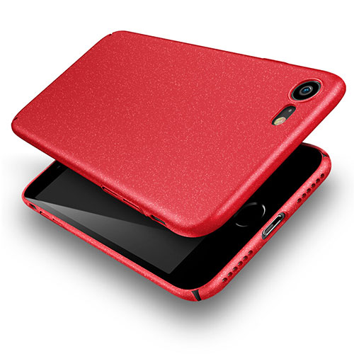 Hard Rigid Plastic Quicksand Cover for Apple iPhone 8 Red