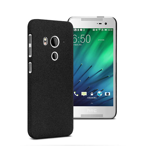 Hard Rigid Plastic Quicksand Cover for HTC Butterfly 3 Black