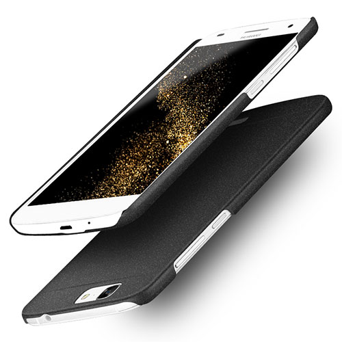 Hard Rigid Plastic Quicksand Cover for Huawei Ascend G7 Black