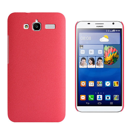 Hard Rigid Plastic Quicksand Cover for Huawei Ascend GX1 Red