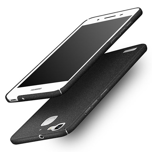 Hard Rigid Plastic Quicksand Cover for Huawei G8 Mini Black