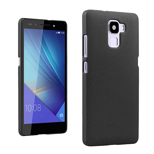 Hard Rigid Plastic Quicksand Cover for Huawei Honor 7 Dual SIM Black