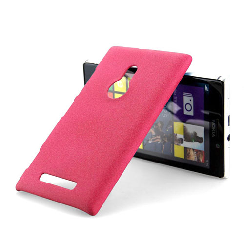 Hard Rigid Plastic Quicksand Cover for Nokia Lumia 925 Red