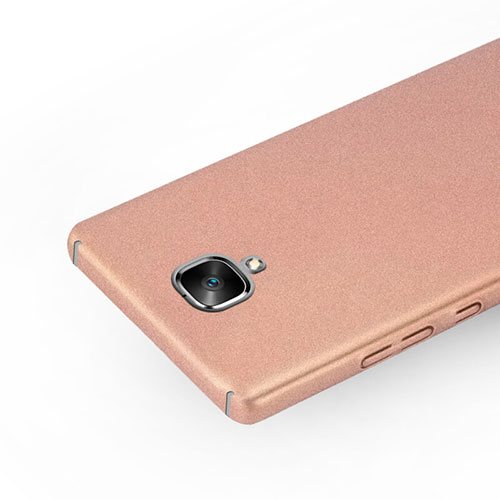 Hard Rigid Plastic Quicksand Cover for OnePlus 3T Rose Gold