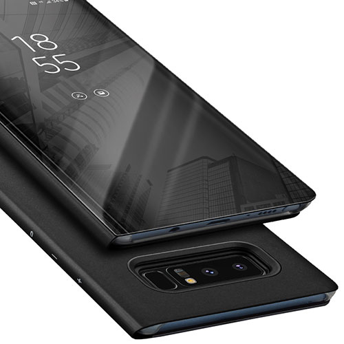 Hard Rigid Plastic Quicksand Cover for Samsung Galaxy Note 8 Black
