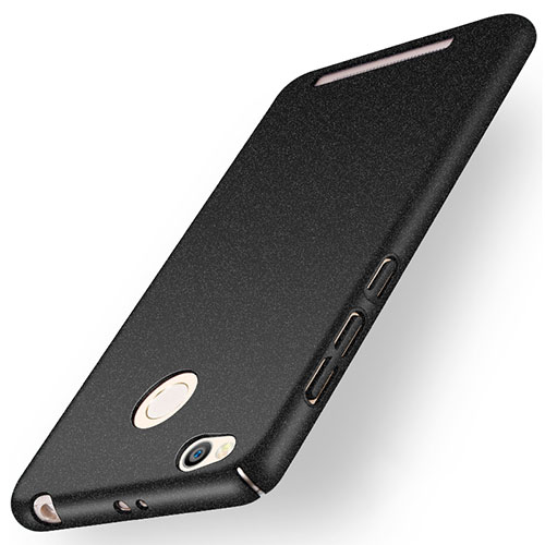 Hard Rigid Plastic Quicksand Cover for Xiaomi Redmi 3S Black