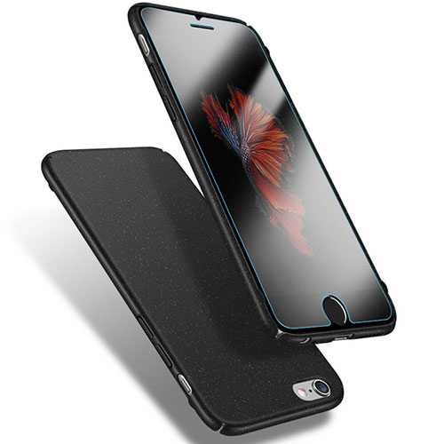 Hard Rigid Plastic Quicksand Cover Q03 for Apple iPhone 6S Black