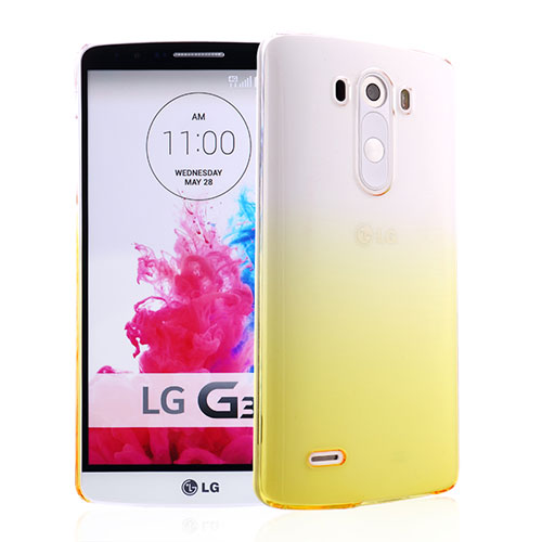 Hard Rigid Transparent Gradient Cover for LG G3 Yellow