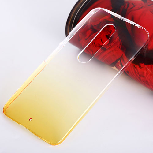 Hard Rigid Transparent Gradient Cover for Motorola Moto X Style Yellow